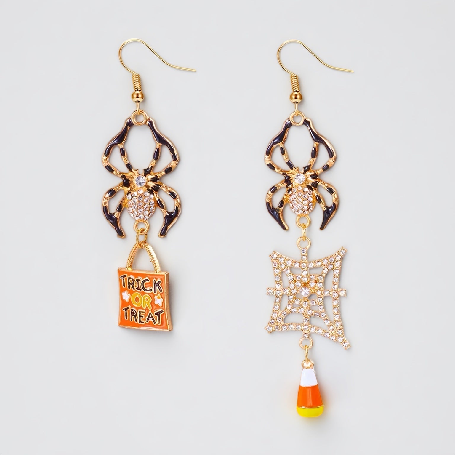 Spider Web Asymmetry Earrings