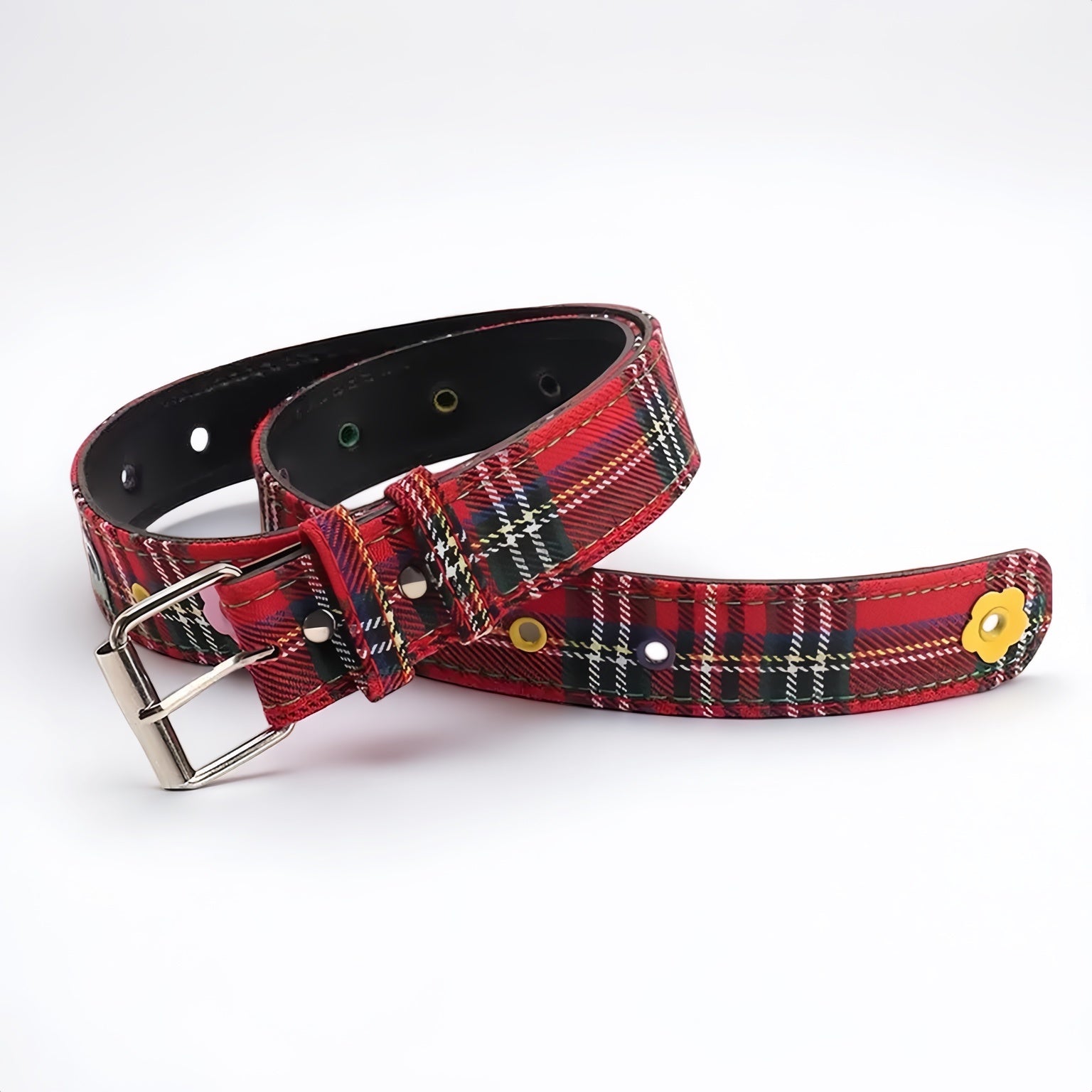Plaid Flower Belt